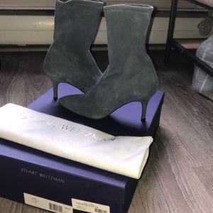Stuart Weitzman Cling Suede Booties NWT